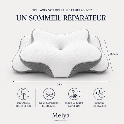 oreiller ergonomique cervical vue de côté