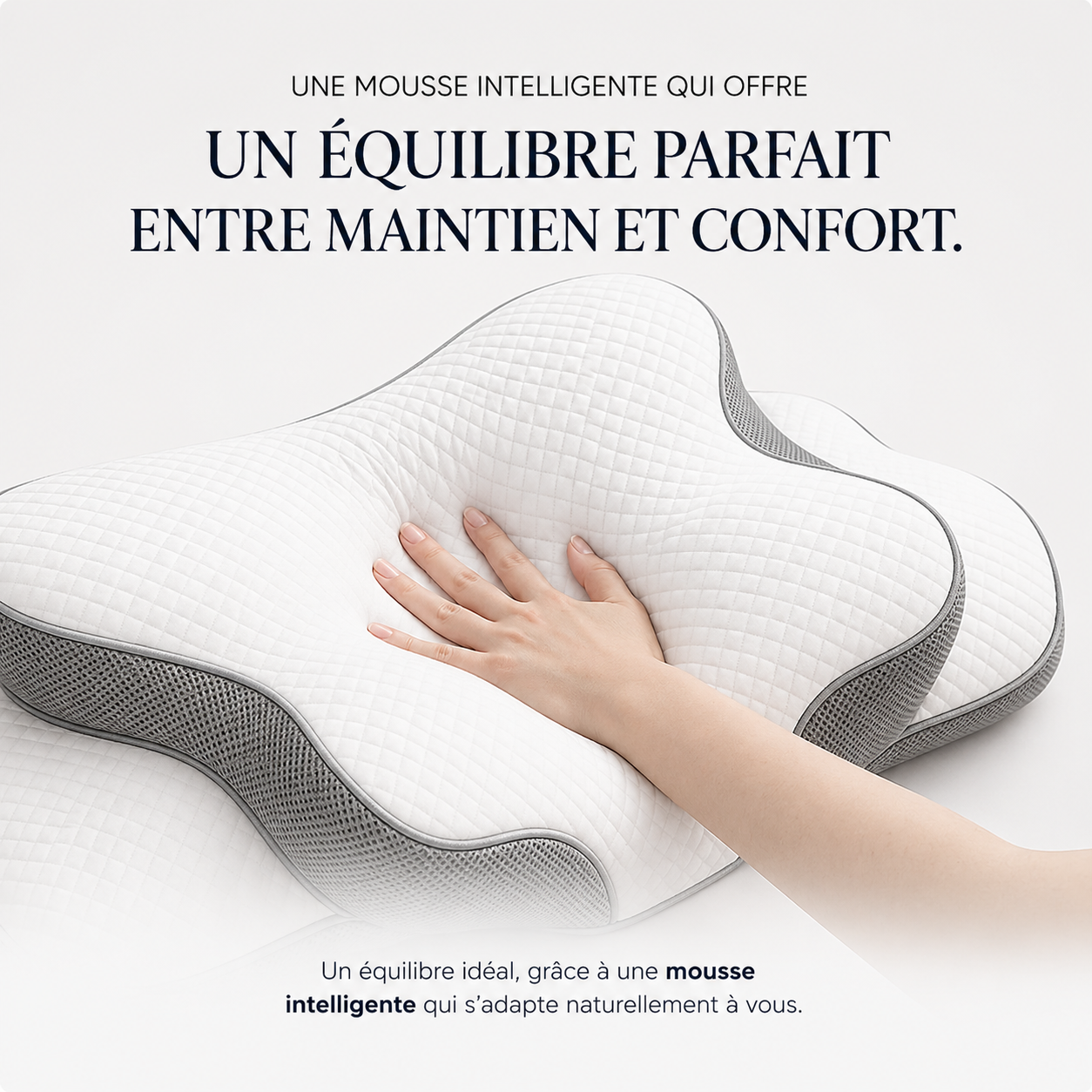 oreiller ergonomique cervical vue de côté