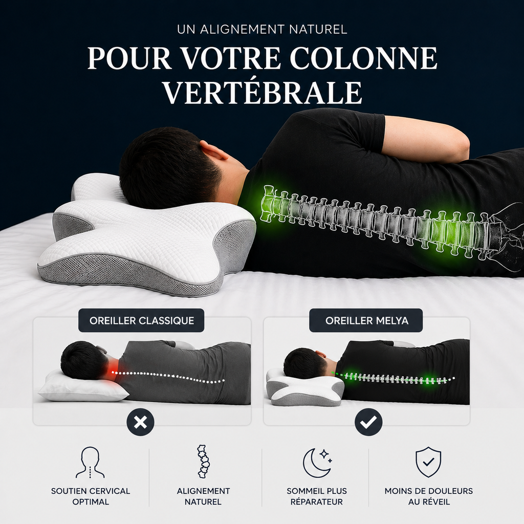 comparaison oreiller ergonomique cervical et oreiller classique
