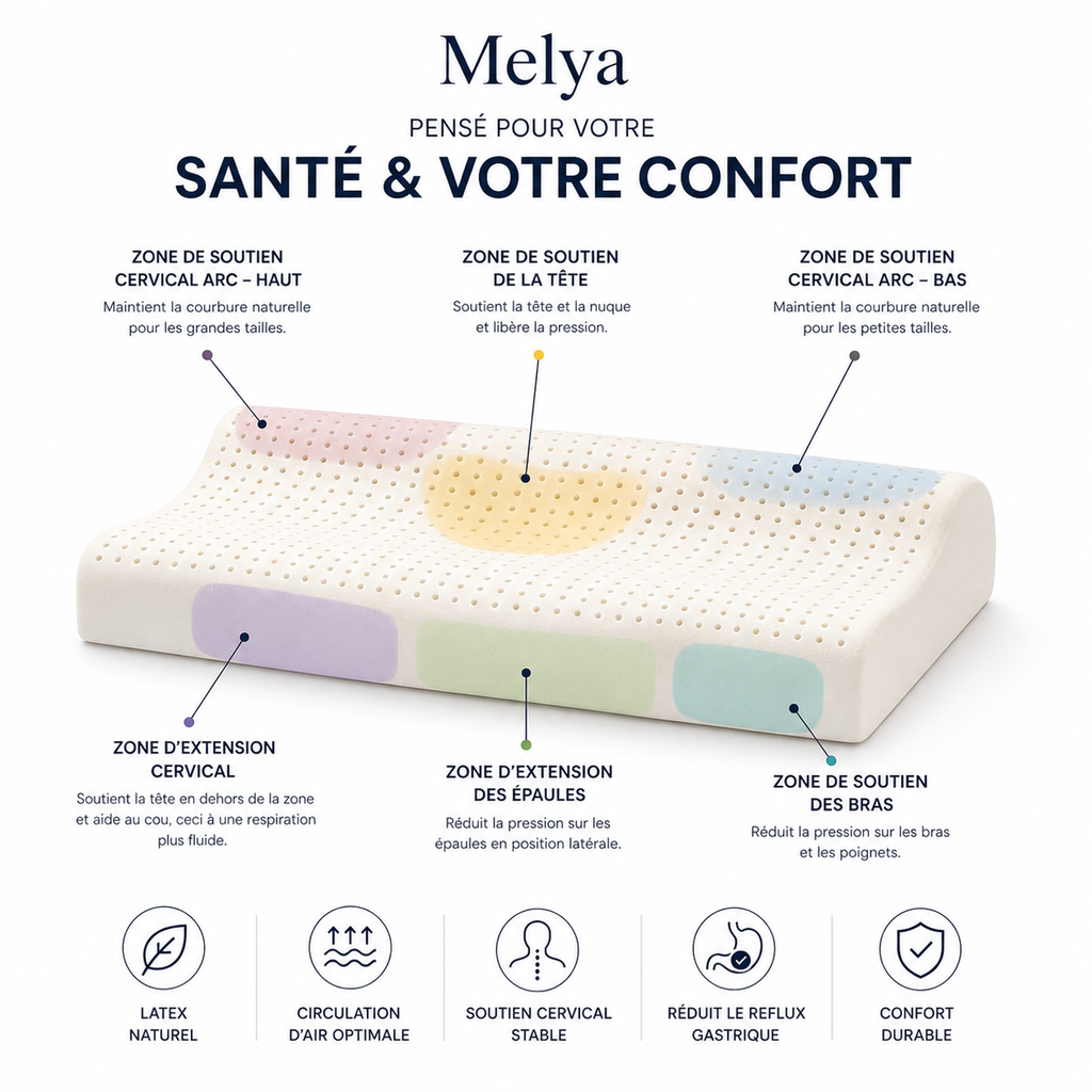 profil oreiller latex naturel maintien ferme